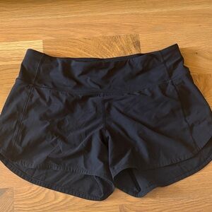 Black lululemon shorts women size 6
